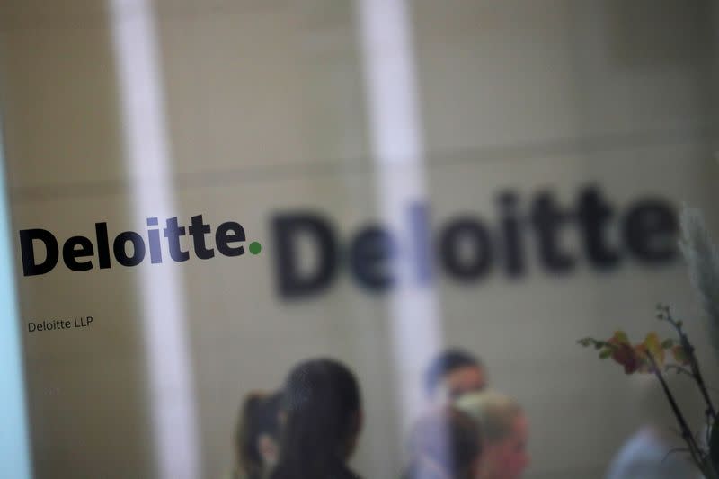 FILE PHOTO: Offices of Deloitte are seen in London