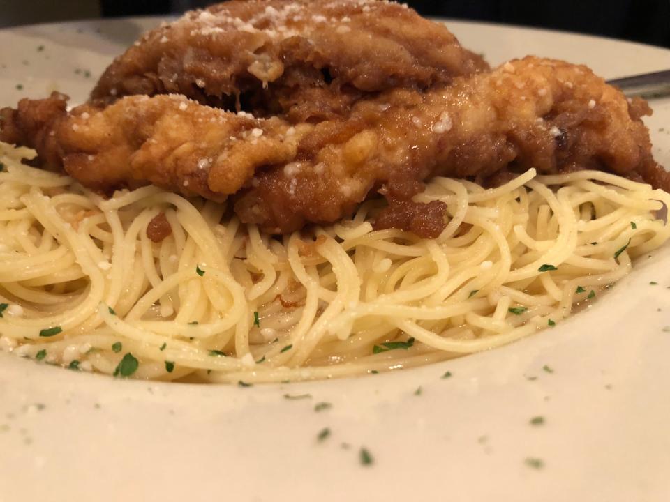 The chicken French entree at Bella Pasta on Ridgeway Avenue in Greece.