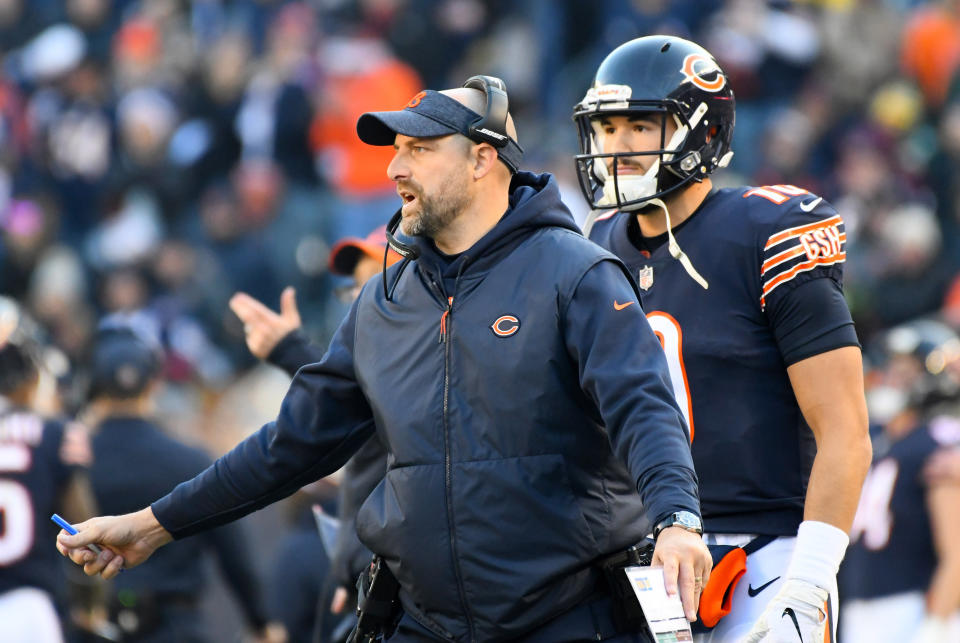 First-season head coach Matt Nagy and QB Mitch Trubisky have taken the Bears to the NFC North title