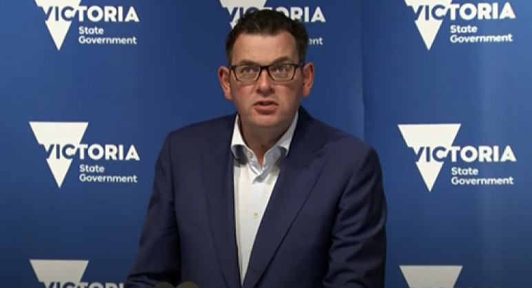 Daniel Andrews addressed the media on Tuesday morning. Source: ABC
