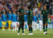 Soccer Football - World Cup - Group D - Croatia vs Nigeria - Kaliningrad Stadium, Kaliningrad, Russia - June 16, 2018 Nigeria's Wilfred Ndidi looks dejected after the match REUTERS/Matthew Childs