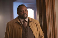 This image released by Netflix shows Brian Tyree Henry in a scene from "The Woman in the Window." (Melinda Sue Gordon/Netflix via AP)