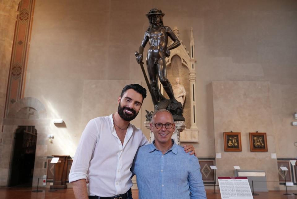 The pair visited Michelangelo’s David in Renaissance Florence (BBC/Rex TV/Zinc Media/Lana Salah)