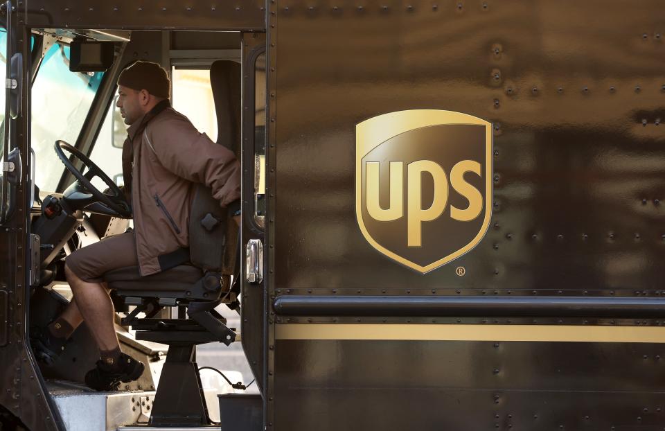 UPS Driver in truck