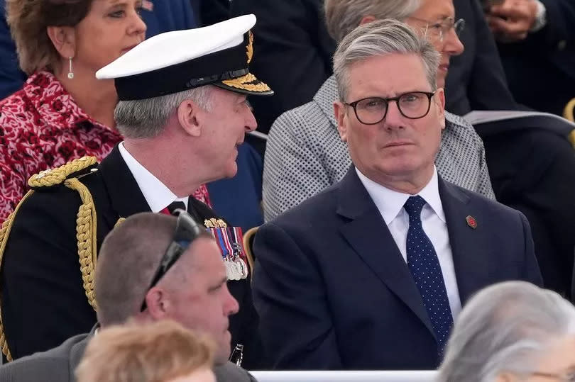 In contrast, Sir Keir Starmer, Rishi's main political opponent stayed for all of the memorial proceedings including a service at Omaha beach