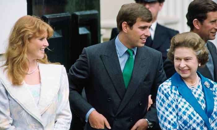 sarah ferguson smile the queen