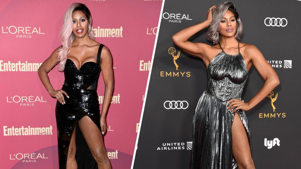 Laverne Cox in 2/3 stunning outfits she wore in one night.