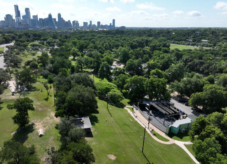 Under the Zilker Park vision plan, the Zilker Hillside Theatre would be moved.