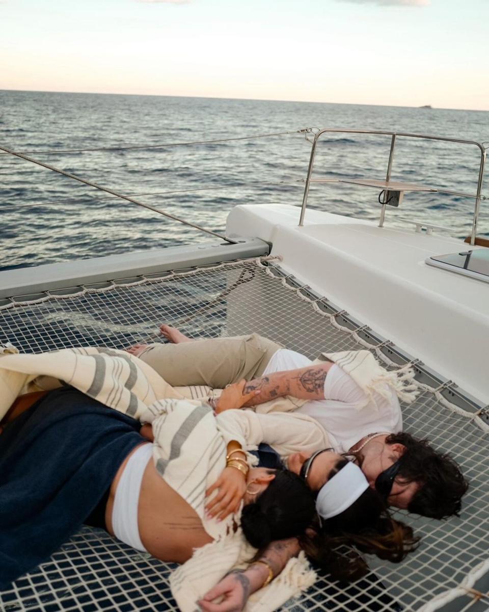 Selena Gomez Cuddles with Brooklyn Bekham and Nicola Peltz on Tropical Getaway: ‘Call Us a Throuple’