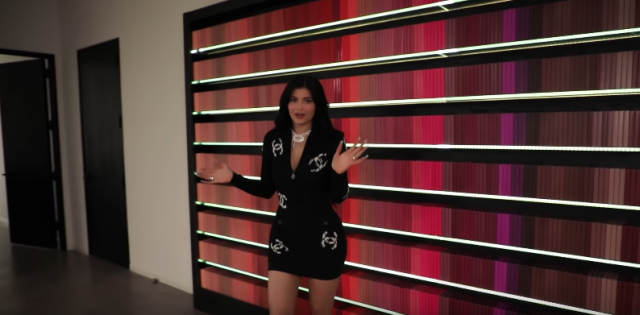 The billionaire beauty mogul gives a tour of her Kylie Cosmetics headquarters and it's as extravagant as one would expect.