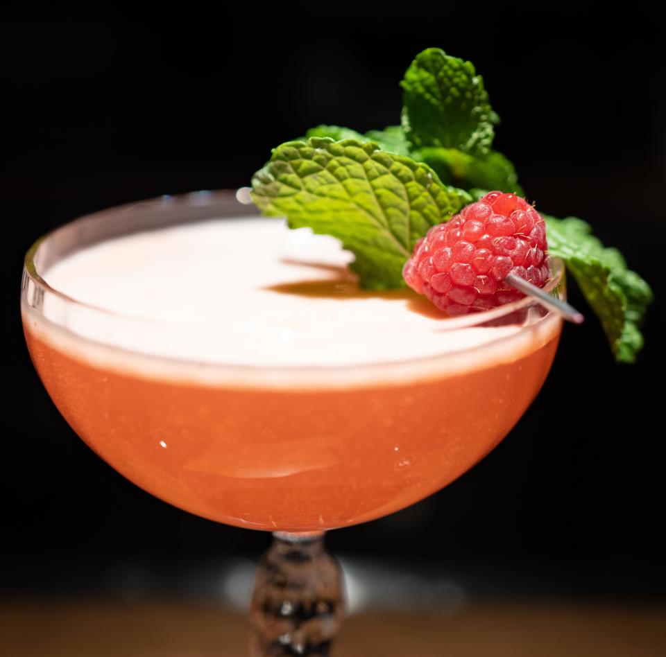 The Pretty in Pink is just one of the drinks at In Confidence cocktail lounge in the Hotel Fort Des Moines.