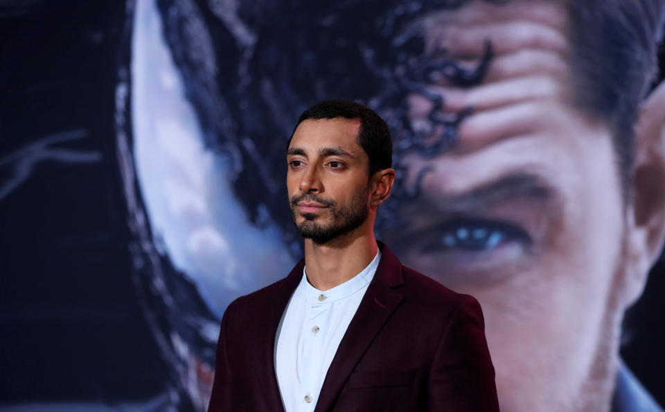 Cast member Riz Ahmed attends the premiere for the movie "Venom" in Los Angeles, California, U.S., October 1, 2018. REUTERS/Mario Anzuoni