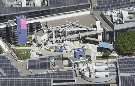 The Alphabet Inc. campus, also known as Googleplex, is shown in this aerial photo in Mountain View, California April 6, 2016. REUTERS/Noah Berger