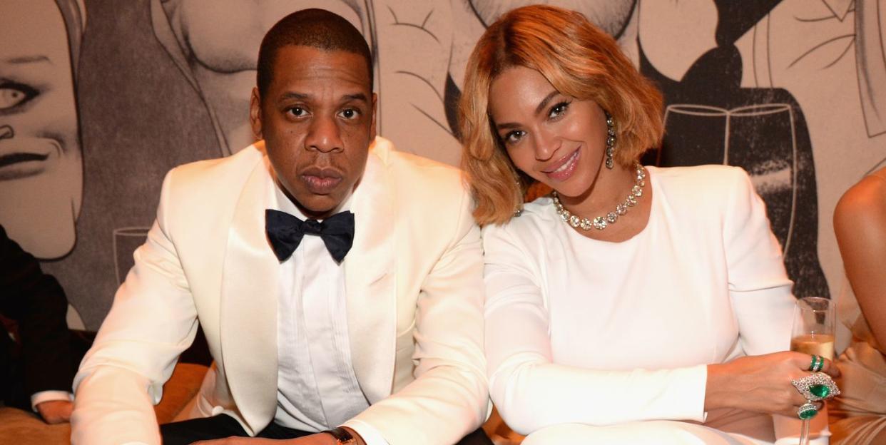 beverly hills, ca february 22 exclusive access, special rates apply jay z and beyonce attend the 2015 vanity fair oscar party hosted by graydon carter at the wallis annenberg center for the performing arts on february 22, 2015 in beverly hills, california photo by kevin mazurvf15wireimage