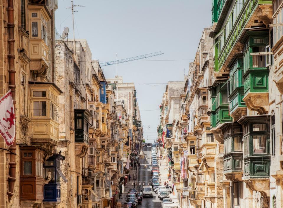 'My favorite sights on the Valletta circular bus are the gallarija, or Maltese enclosed balconies.  From inside, residents can voyeuristically observe the bustle of the street without being seen' - Getty