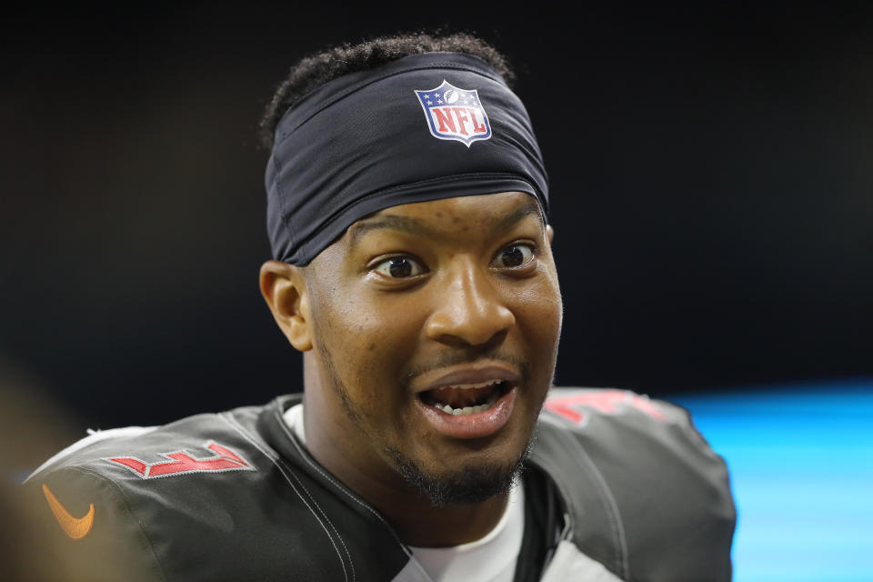 Jameis Winston had more than 300 yards before halftime against hte Lions. (Photo by Rey Del Rio/Getty Images)