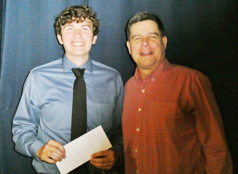 Pontiac Township High School hosted its annual Awards Night on May 11. Among the awards presented to PTHS seniors was the Richard A. Alderman Scholarship that was presented to Samuel Kelly by Scot Schickel.