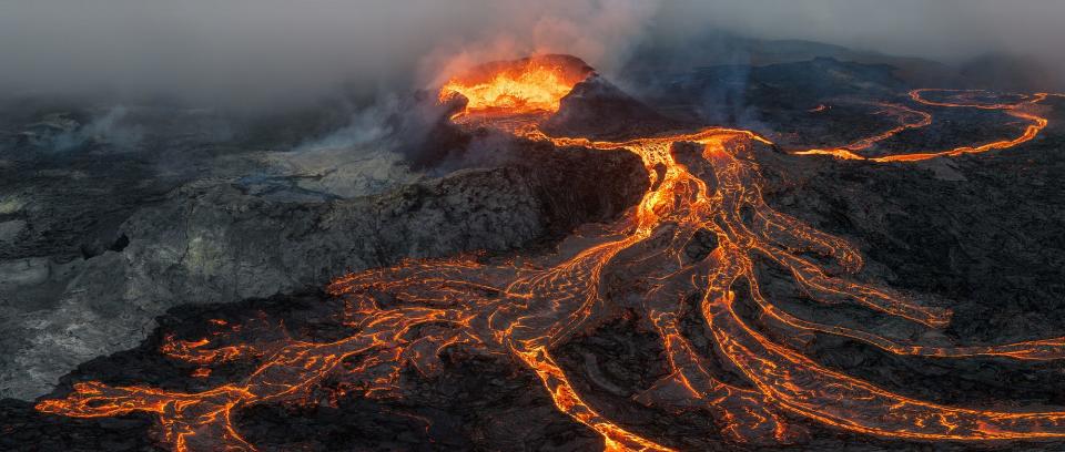 "Volcano in the clouds" by Luis Manuel Vilariño Lopez.