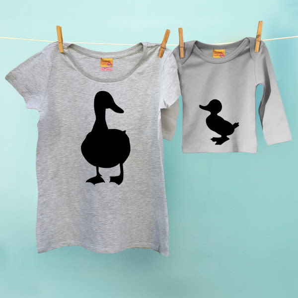 Grey and black duck T-shirts