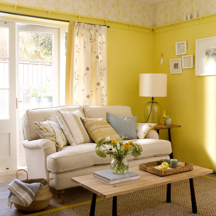 yellow living room