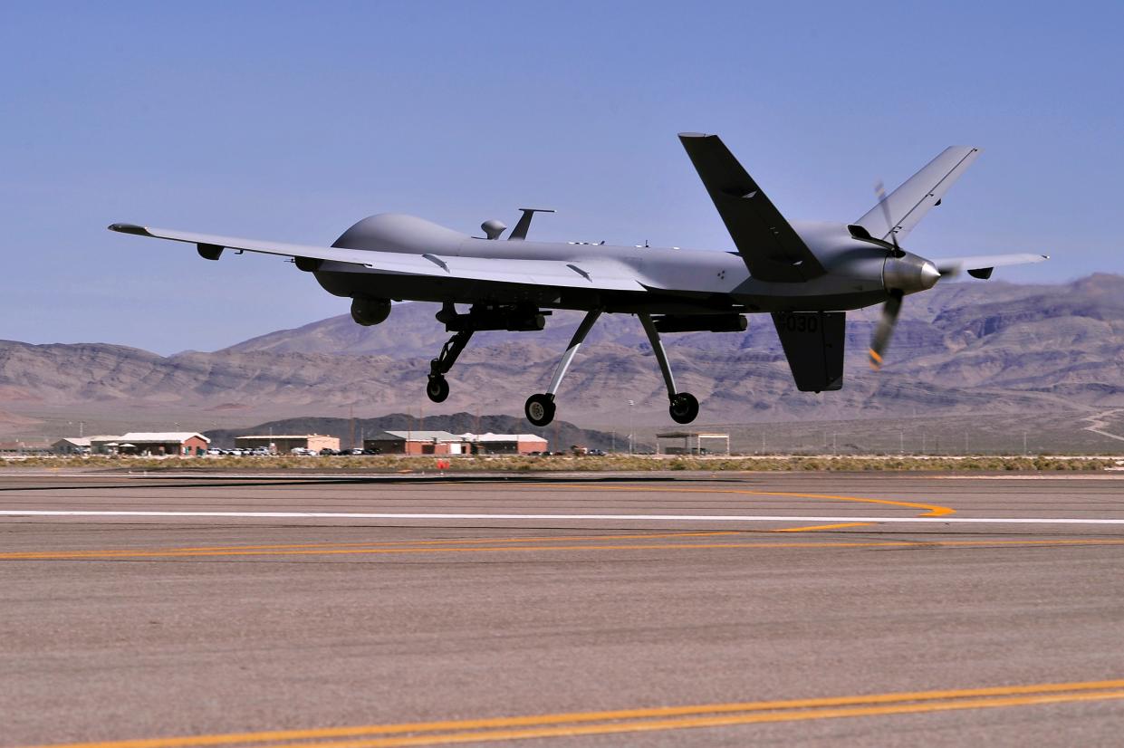File photo shows MQ-9 Reaper drone in 2013 (EPA)