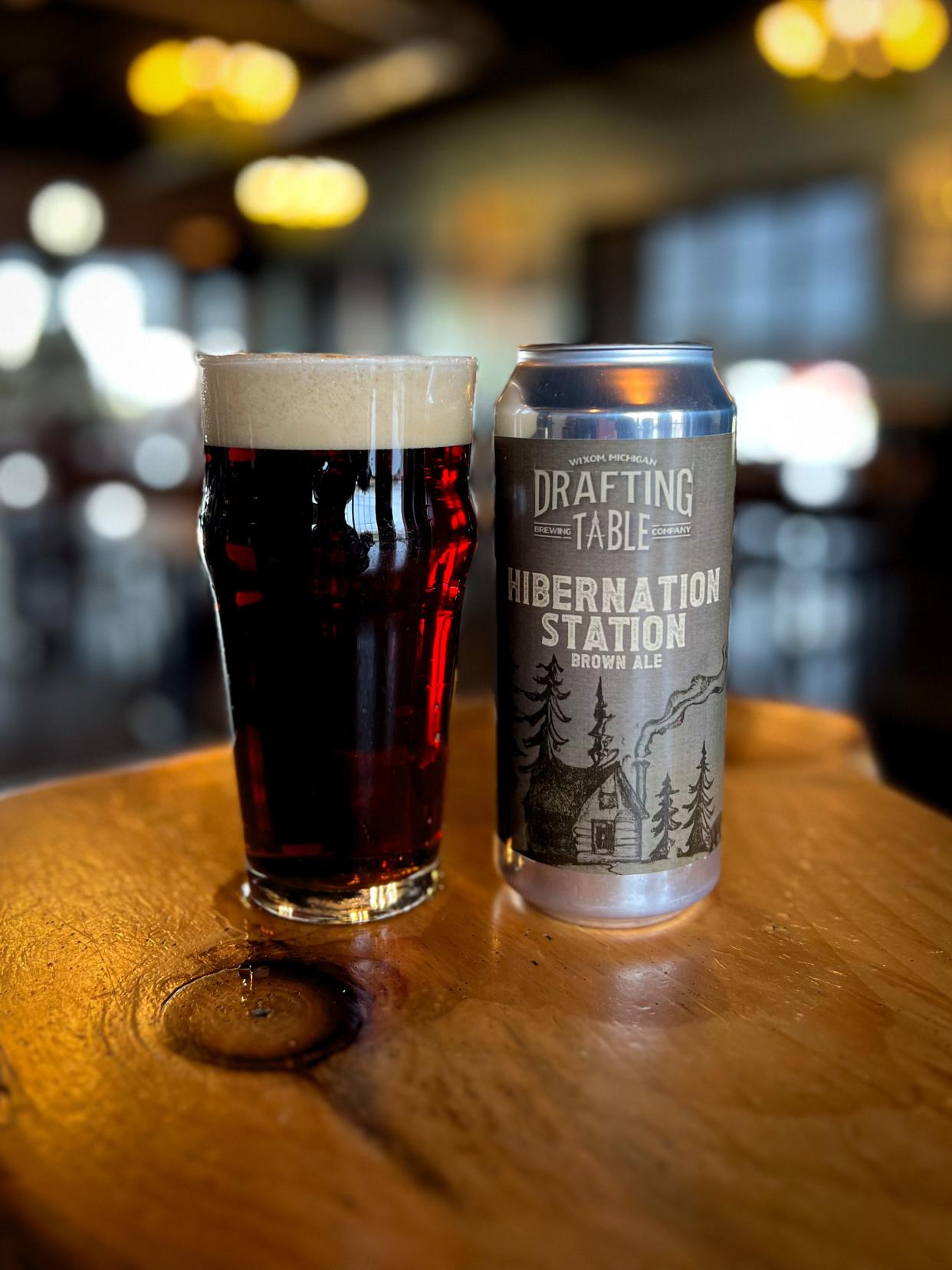 Hibernation Station, an American brown ale from Drafting Table Brewing Co.