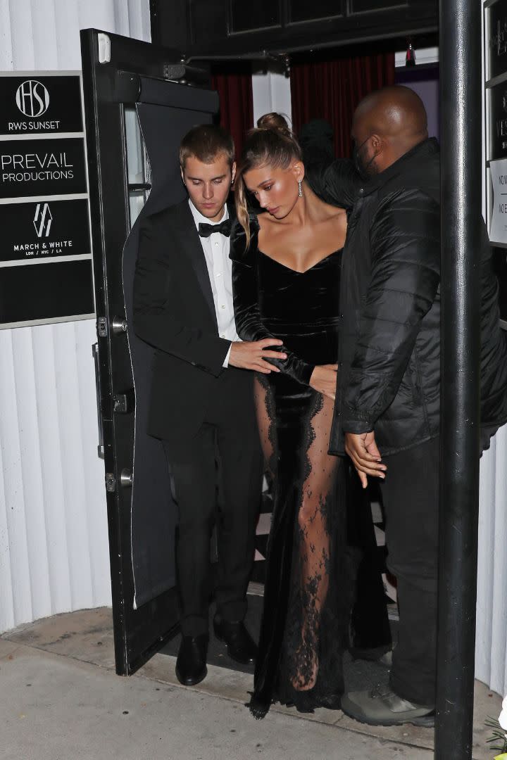 Justin Bieber and Hailey Bieber are all dressed up as they attend ‘Freedom Art Experience’ gallery in Hollywood, Calif. The art gallery was hosted by Justin Bieber, July 26. - Credit: Photographer Group/MEGA