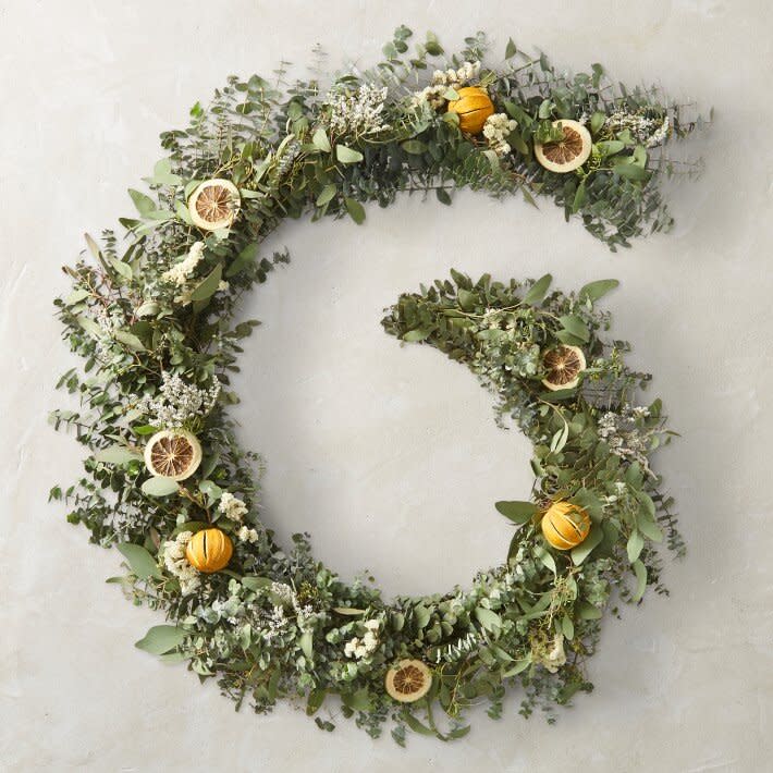 Williams Sonoma Eucalyptus Orange and Lime Garland