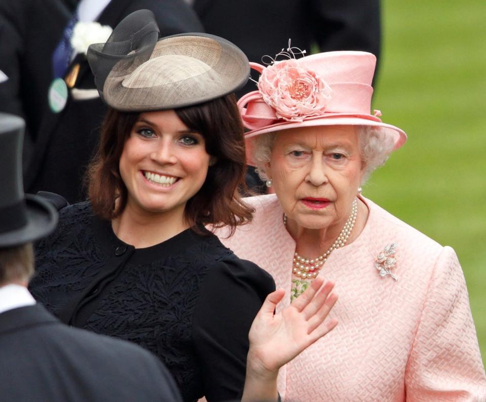 Princess Eugenie of York and the Queen at Day 1 of Royal Ascot in 2013 (Max Mumby/Indigo)