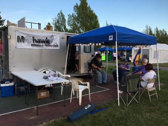 Members of the Mohawk Amateur Radio Club at a recent Relay for Life event at Mount Wachusett Community College.