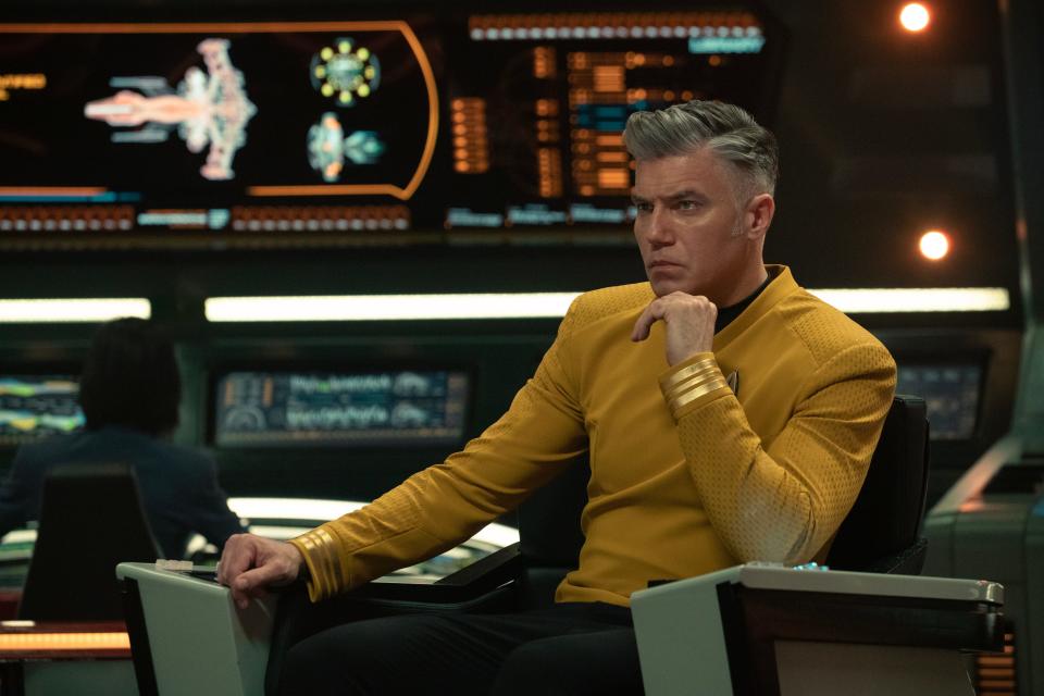 Anson Mount as Captain Christopher Pike in Season 2 of "Star Trek: Strange New Worlds."