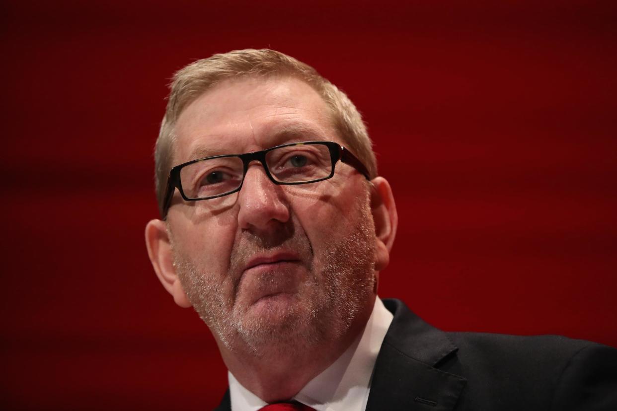 Len McCluskey addresses delegates at the 2016 Labour party conference in Liverpool: Getty