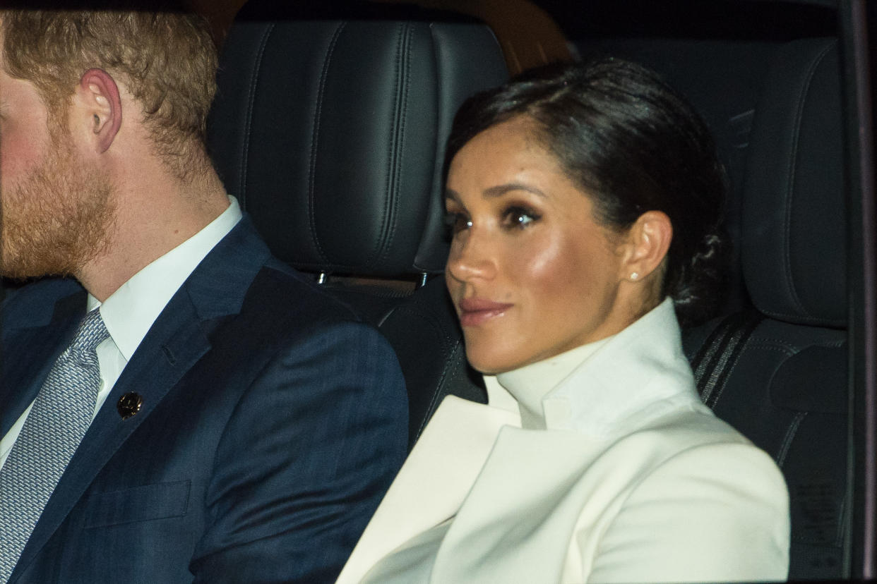 The Duchess of Sussex at a gala performance at the Natural History Museum [Photo: PA]