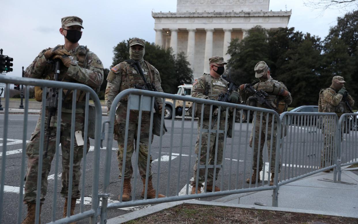 Thousands of National Guard troops will be in the capital this week - GETTY IMAGES