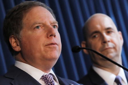 U.S. Attorney for the Southern District Geoffrey S. Berman speaks at a news conference in New York