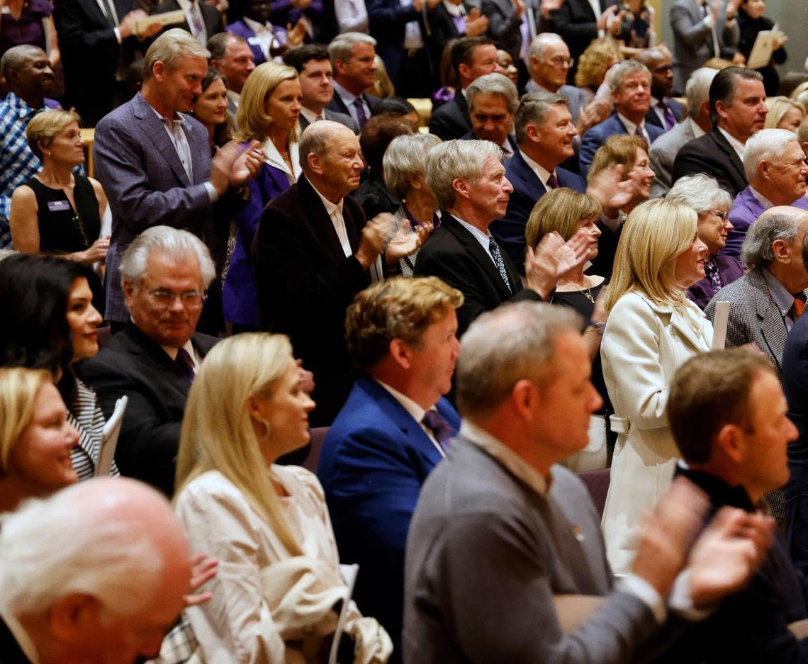 Trustees and guests filled the Van Cliburn Concert Hall at TCU for the investiture of President Daniel W. Pullin. Bob Booth/Special to the Star-Telegram