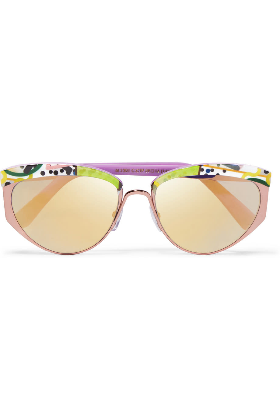 <p>How amazing are these 70s inspired ‘Cocktial Print’ sunnies? The vibrant colours and unusual shape would be the perfect accessory for sipping cocktails in the sun. <i><a href="https://www.net-a-porter.com/gb/en/product/677596/Cutler_and_Gross/round-frame-acetate-and-rose-gold-tone-mirrored-sunglasses" rel="nofollow noopener" target="_blank" data-ylk="slk:[Net-a-porter, £360];elm:context_link;itc:0;sec:content-canvas" class="link ">[Net-a-porter, £360]</a></i></p>