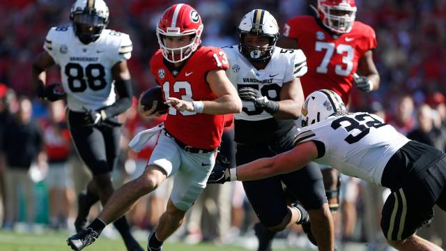 Georgia marks return to No. 1 with 55-0 rout of Vanderbilt