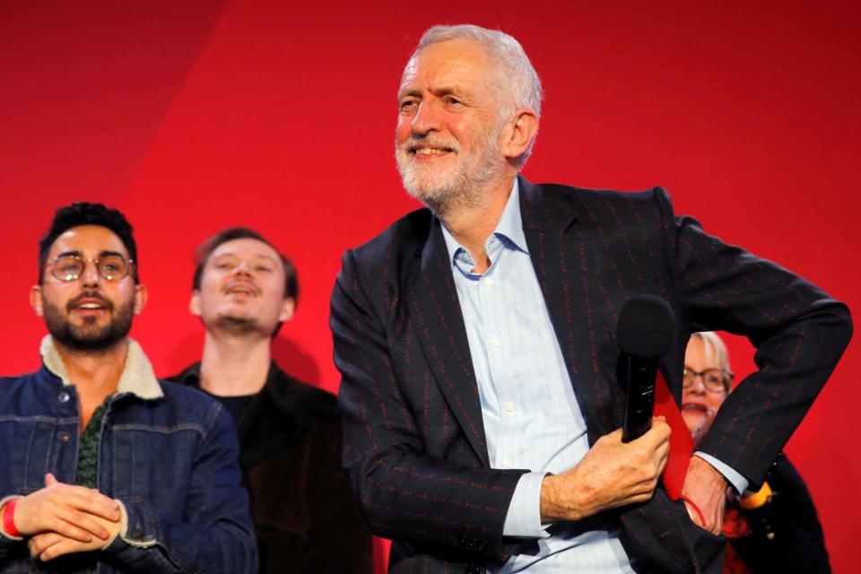 Jeremy Corbyn, pictured at a campaign rally in Birmingham (REUTERS)