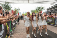 WJSN arrives on the red carpet. (PHOTO: Kamp Singapore)