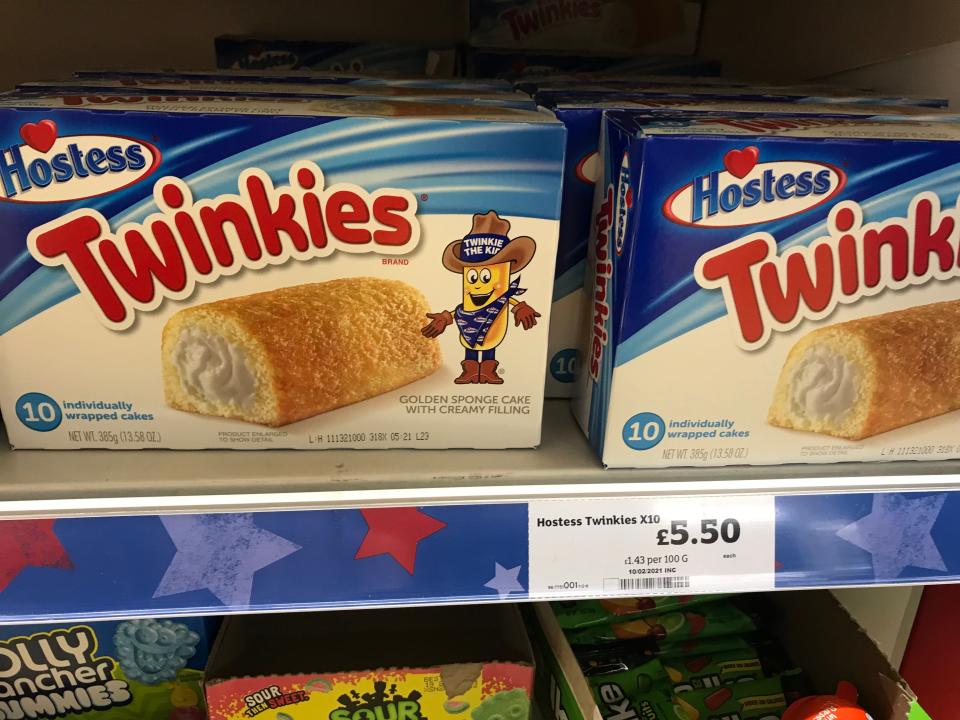 American grocery aisle in UK
