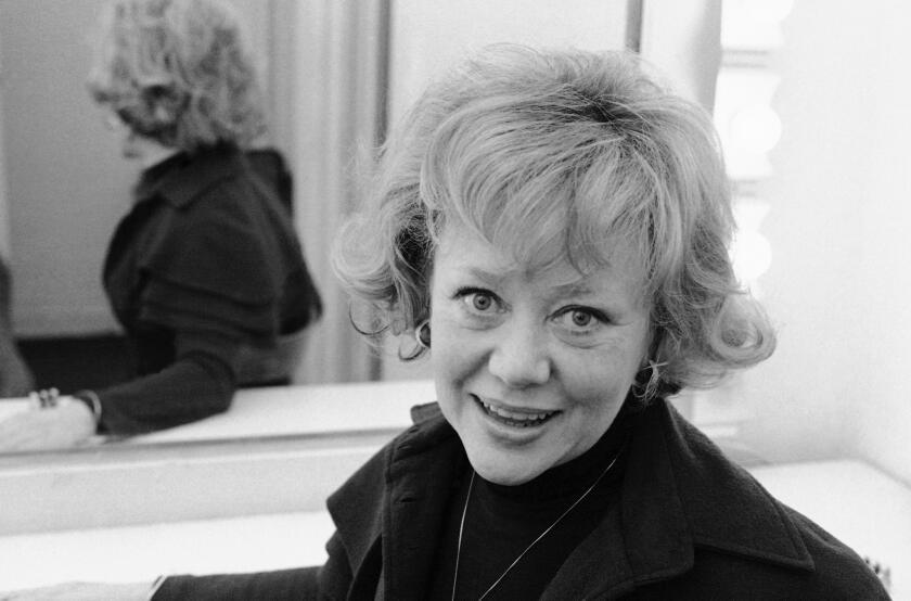Glynis Johns, pictured in her New York dressing room on Jan, 12, 1973, is about to realize a long-held ambition. ?I?ve been wanting to appear in a musical for a long time,? she says. Now she is: it?s ?A Little Night Music,? shortly to open on Broadway. Her 49-year career as a performer has hardly lacked action in the meantime, however. Born into a show business family, she got into the act at the age of three weeks and has since briskly chalked up scores of films, stage and television appearances. (AP Photo/Jerry Mosey)
