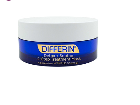 18) Differin Detox + Soothe 2-Step Treatment Mask