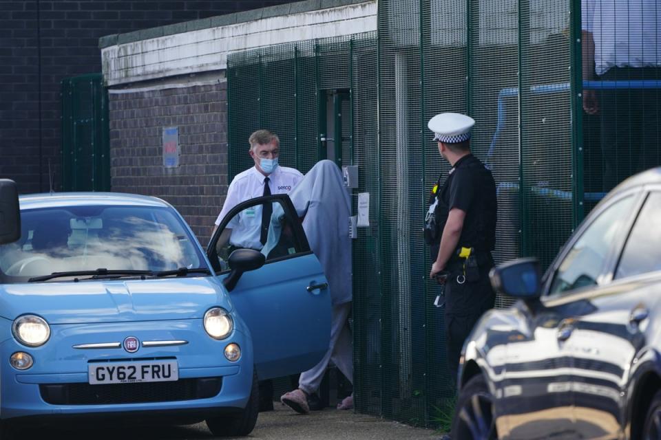 Katie Price leaves Crawley Magistrates’ Court after pleading guilty on 29 September (Chris Eades/Getty Images)