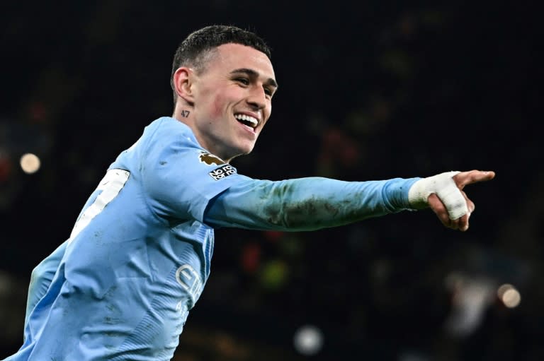 <a class="link " href="https://sports.yahoo.com/soccer/players/937742/" data-i13n="sec:content-canvas;subsec:anchor_text;elm:context_link" data-ylk="slk:Phil Foden;sec:content-canvas;subsec:anchor_text;elm:context_link;itc:0">Phil Foden</a> has scored 24 goals for <a class="link " href="https://sports.yahoo.com/soccer/teams/man-city/" data-i13n="sec:content-canvas;subsec:anchor_text;elm:context_link" data-ylk="slk:Manchester City;sec:content-canvas;subsec:anchor_text;elm:context_link;itc:0">Manchester City</a> this season (Paul ELLIS)