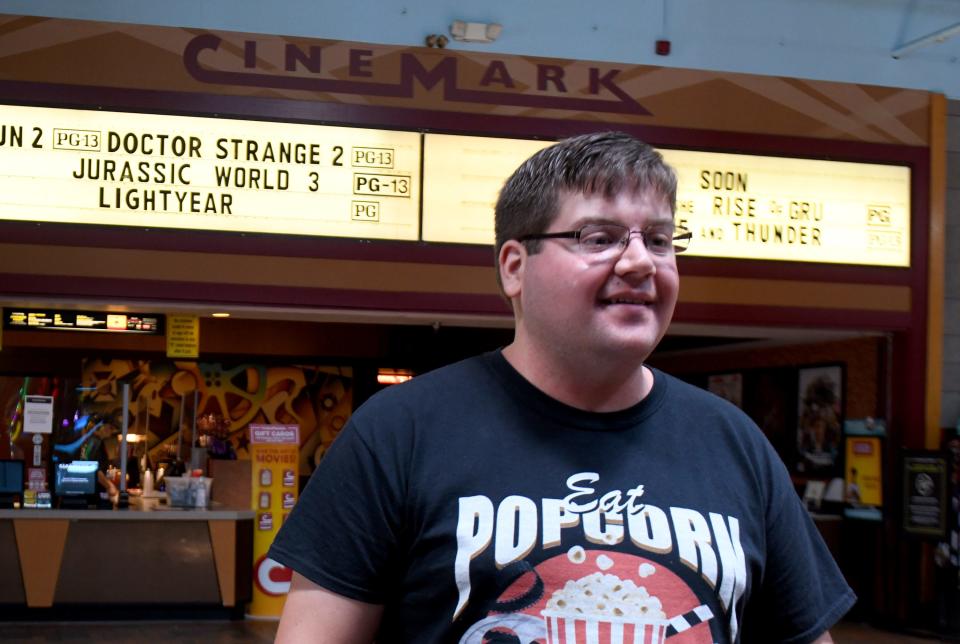 Garrett Ball of Beloit has fond memories of the Cinemark Carnation 5 Cinema in Carnation Mall. He hopes the redevelopment of the mall property will not cost him the theater has come to love.