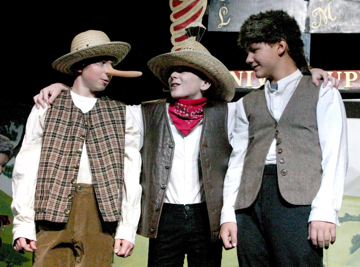 Cast members of "Pinocchio" at The Sauk are pictured.