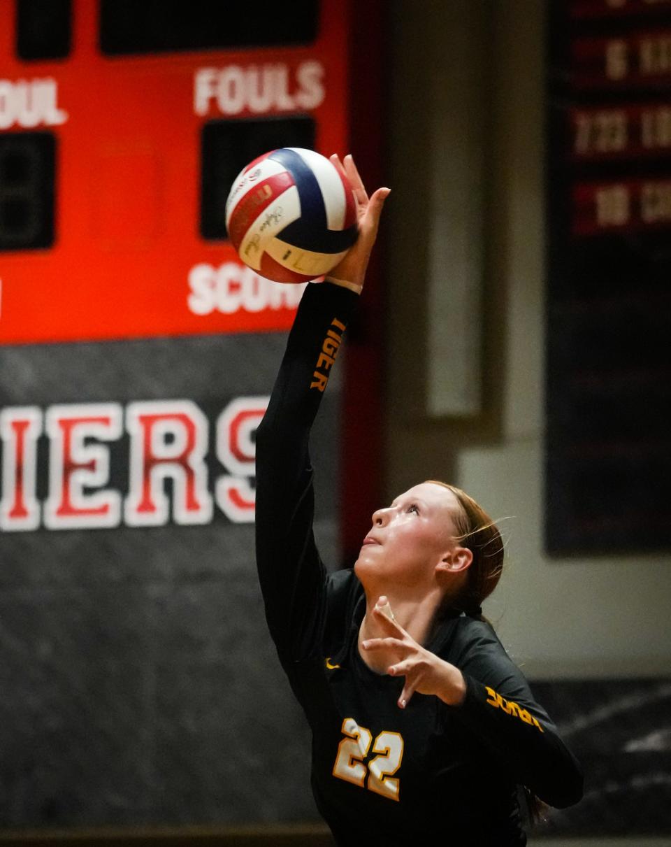 Dripping Springs outside hitter Henley Anderson's game is reaching great heights. The sophomore is already considered one of Central Texas' best players, and the area's national recruiting profile has been rising.