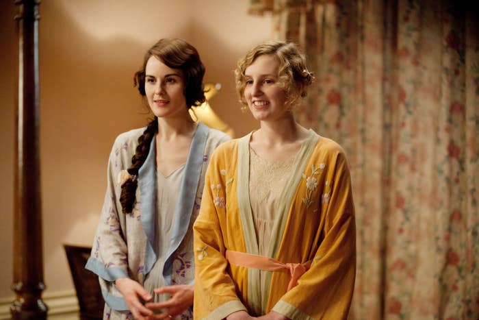 DOWNTON ABBEY, l-r: Michelle Dockery, Laura Carmichael, (Season 3), 2010