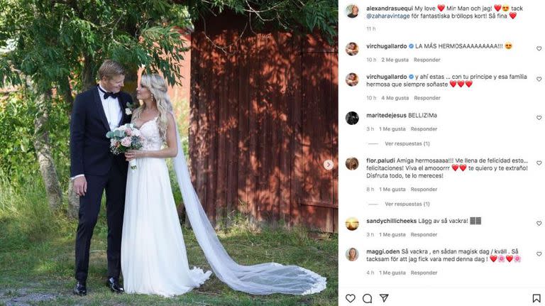 Luego de posponerlo por dos años, Alexandra Larsson finalmente pudo celebrar su casamiento